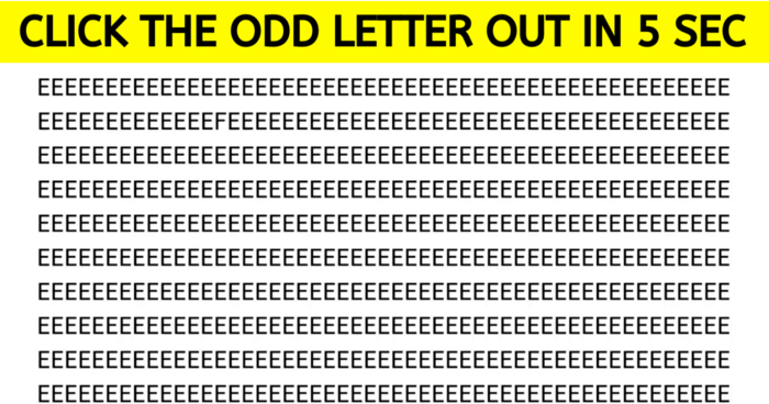 HOW GOOD ARE YOUR EYES? Find All The Odd Letters In 15 Seconds