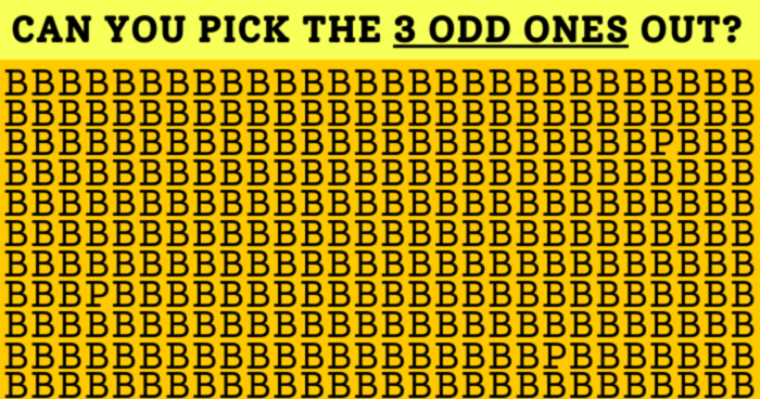 Only The Most Sharp-Eyed People Will Find All Odd Ones Out.