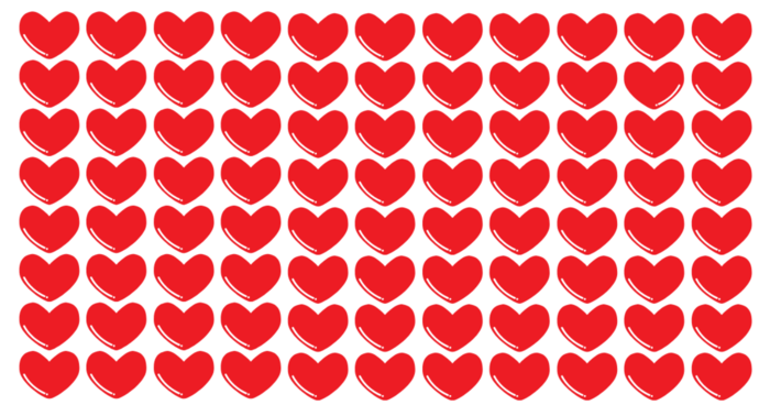 EYE-TEST: Only Super Smart People Can Find The Odd Heart Out.